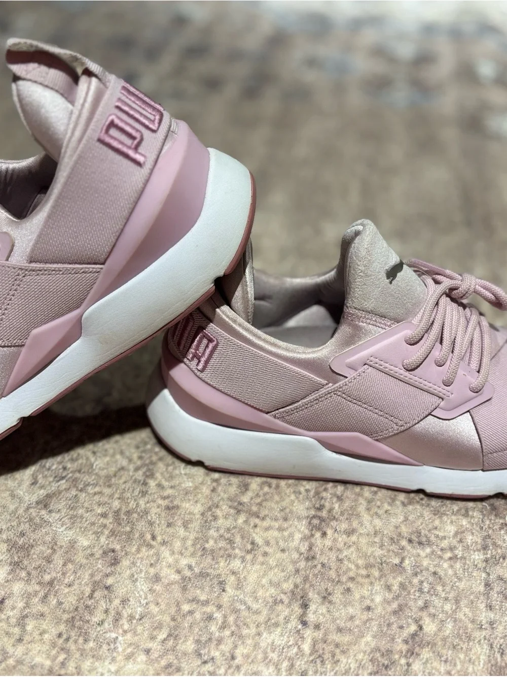 Puma Women's Light Pink Athletic Slip-On Sneakers